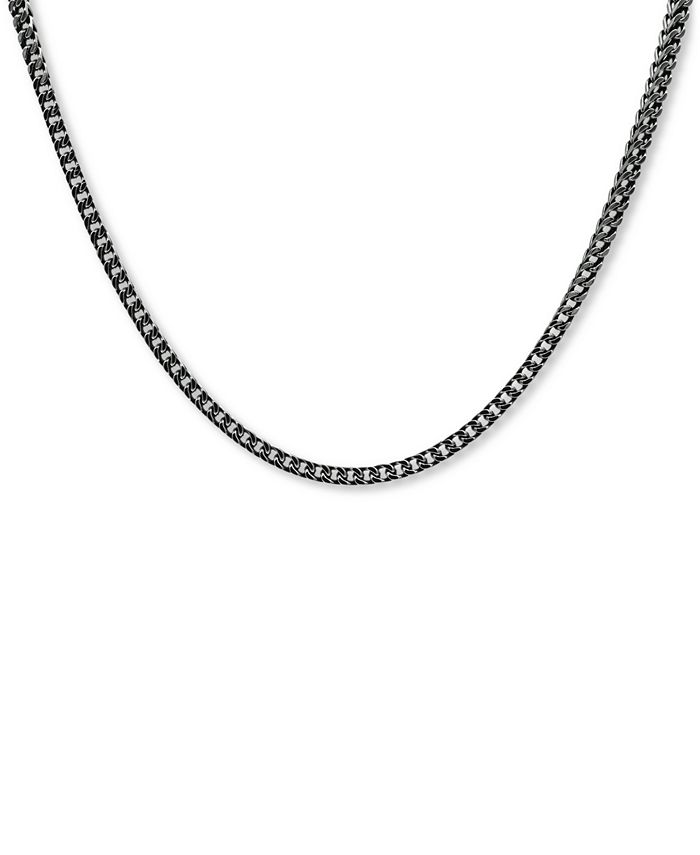 Macy's Men's Franco Link 24" Chain Necklace in Black IonPlated