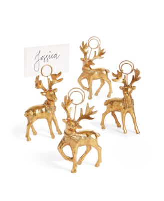 Martha Stewart Collection - Holiday Reindeer Place Card Holders, Set of 4