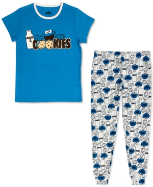 Sesame Street Women's Cookie Monster Family Pajama Set