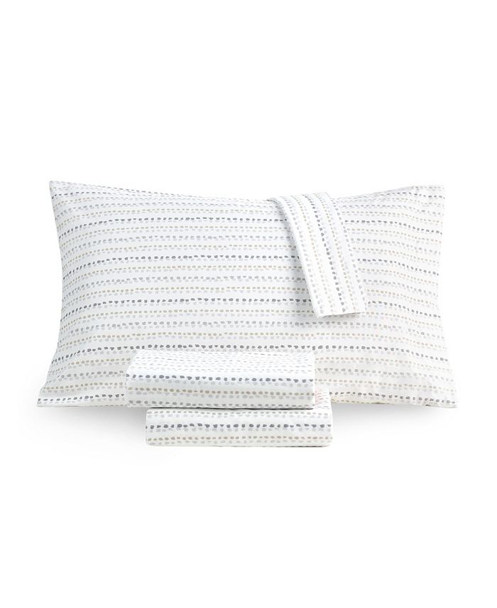 Sanders CLOSEOUT! Printed Microfiber 4 Pc. Sheet Set, King, Created for