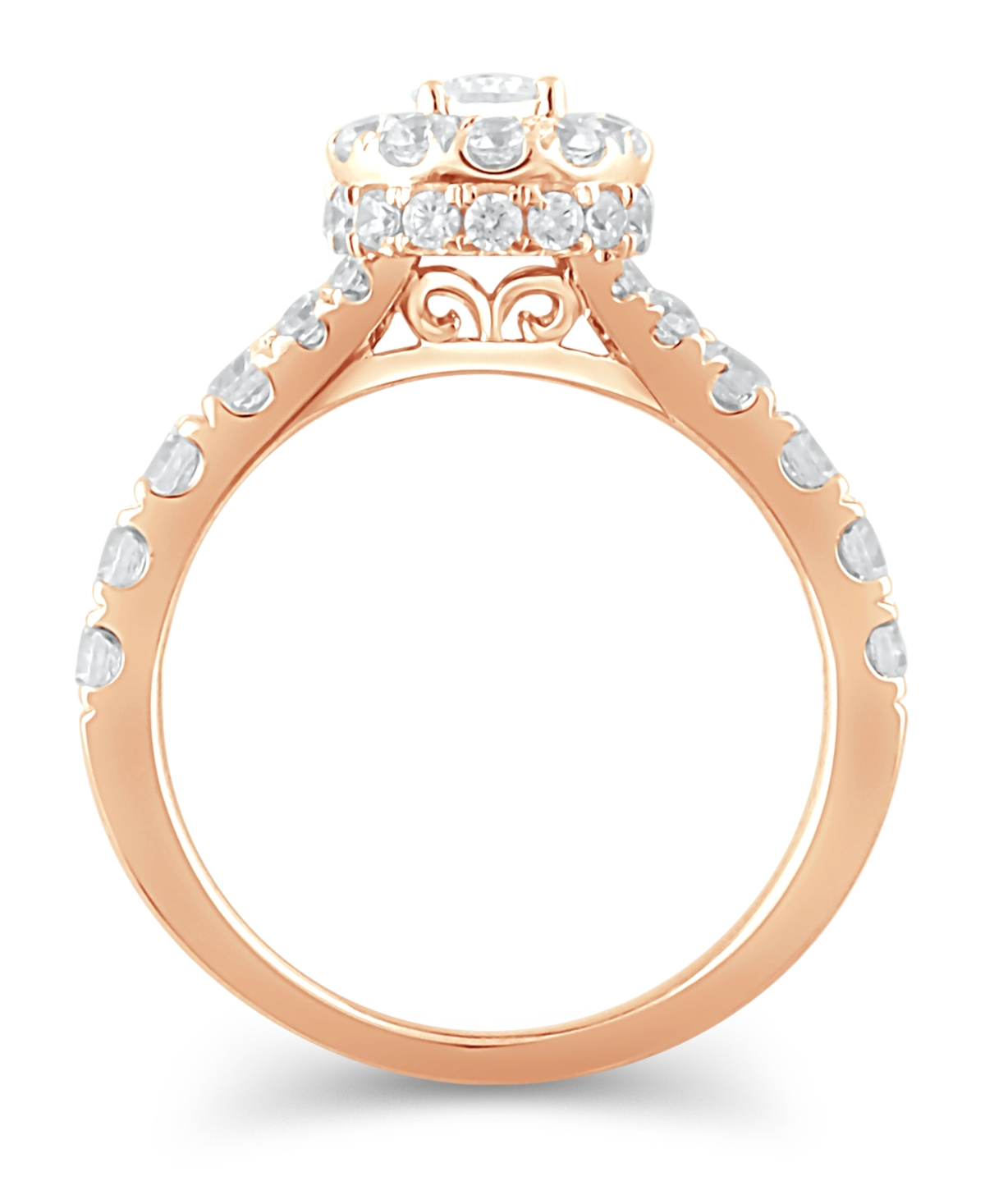 Diamond Pear-Cut Halo Bridal Set (2. ct. t.w.) in 14K White, Yellow or- Rose Gold