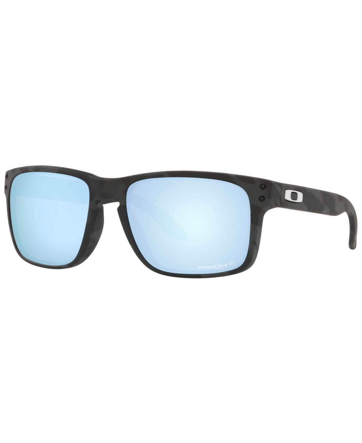 Shop Oakley Men's Polarized Prizm Sunglasses, Oo9102 Holbrook In Matte Black Camo,prizm Deep Water Polari