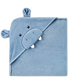 Baby Boys Cotton Hooded Hippo Towel
