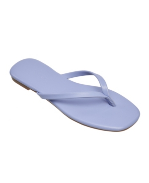 Shop French Connection Women's Morgan Flat Open Toe Thong Flip Flop Sandals In Light Blue