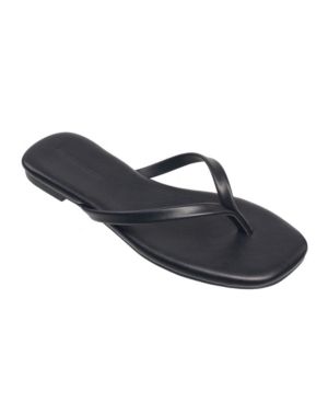 French Connection Women's Morgan Flat Open Toe Thong Flip Flop Sandals In Black