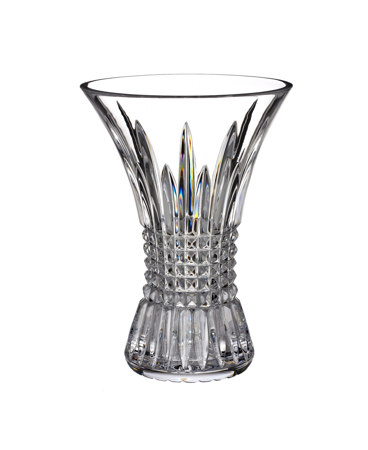 Waterford Lismore Diamond 8" Vase In Clear