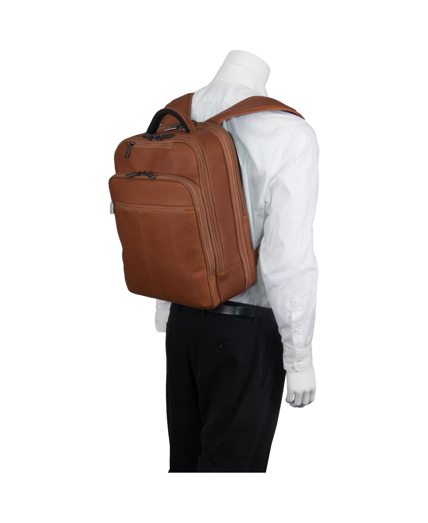 Full-Grain Colombian Leather 16" Laptop Tablet Travel Backpack