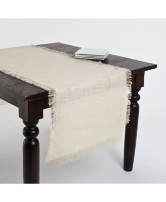 Fringed Jute Tablecloth Or Runner, 20" x 70"