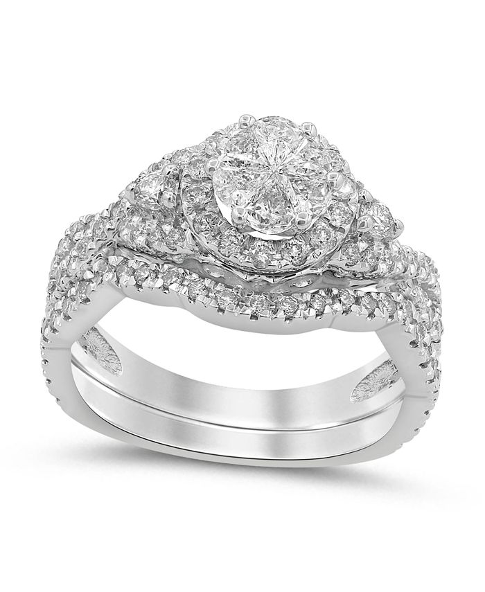 Macy's Diamond Bridal Set (1 1/4 ct. t.w.) in 14K White Gold Macy's