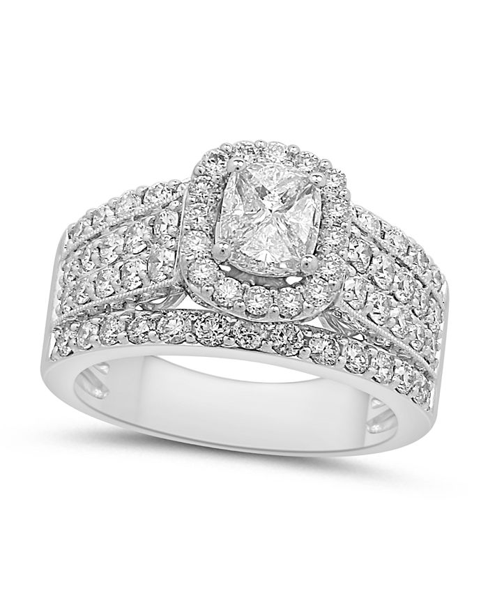 Macy's Diamond Engagement Ring (2 ct. t.w.) in 14K White Gold - Macy's