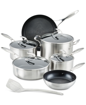 Circulon Stainless Steel Cookware Set With Steelshield Hybrid Stainless And Nonstick Technology, 11-piece, Si In Silver