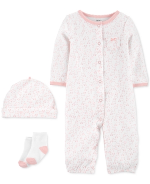 Carter's Baby Girls 3-Pc Take-Me-Home Converter Gown Set