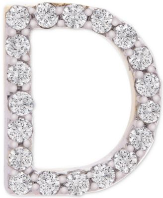 Diamond Initial D Single Stud Earring (1/20 ct. t.w.) in 14k Gold, Created for Macy's