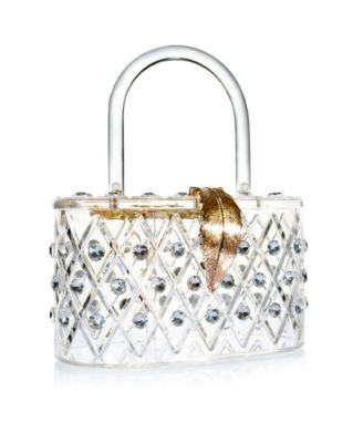 The Princess 50's Style Top Handle Crystal Box Clutch Handbag