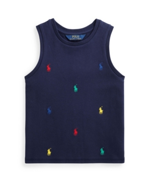 Big Girls Polo Pony Stretch Mesh Tank