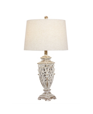Fangio Lighting Poly Resin Table Lamp In Antique White