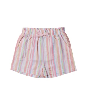 Big Girls Striped Pull On Twill Shorts