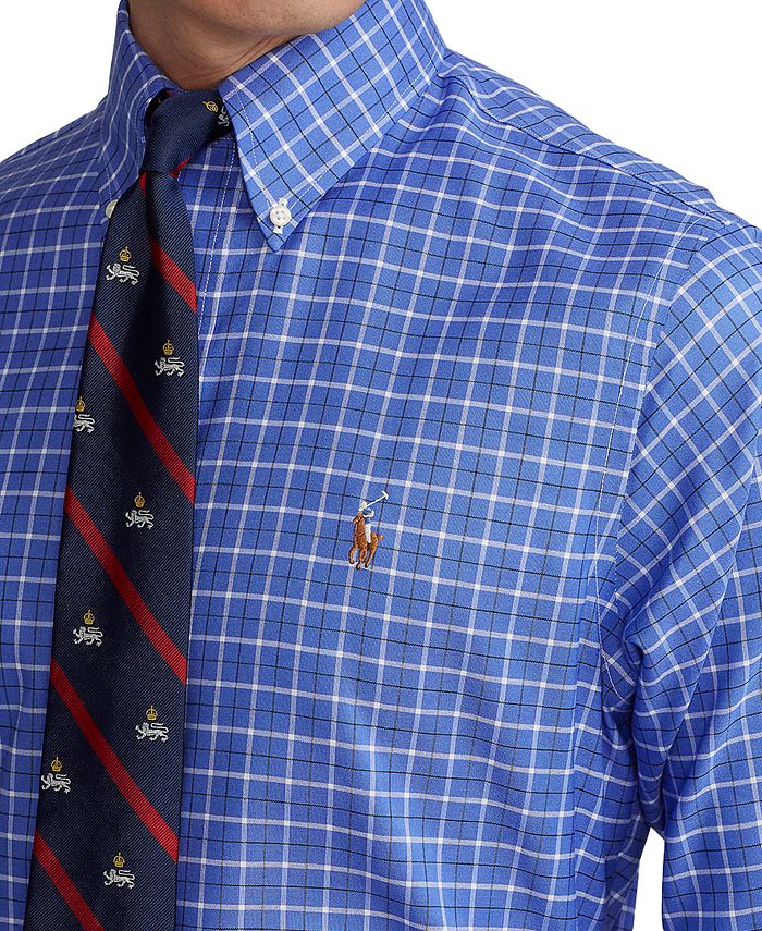 Polo Ralph Lauren Men's Classic-Fit Check Oxford Dress Shirt - Macy's