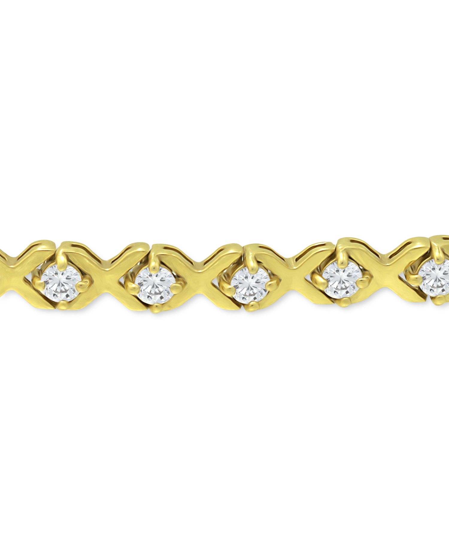 Cubic Zirconia XO Bolo Bracelet