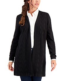 Cable-Knit Open-Front Cardigan, Created for Macy's