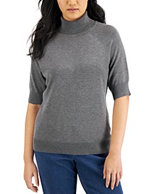 Elbow-Sleeve Turtleneck Sweater, Created for Macy's