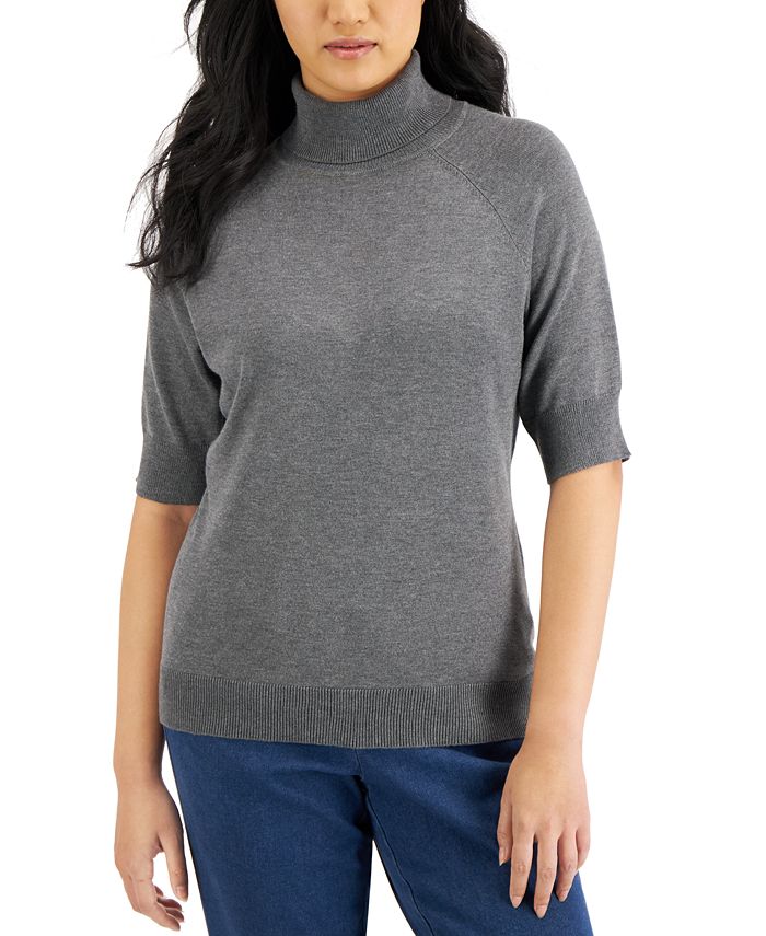Elbow sleeve deals turtleneck sweater