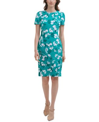 Calvin Klein Printed Sheath Dress - Macy's