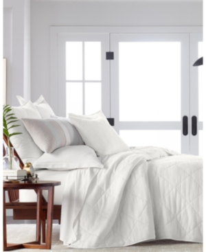 Hotel Collection Closeout!  Dobby Diamond Coverlet, Full/queen, Created For Macy's In Grey