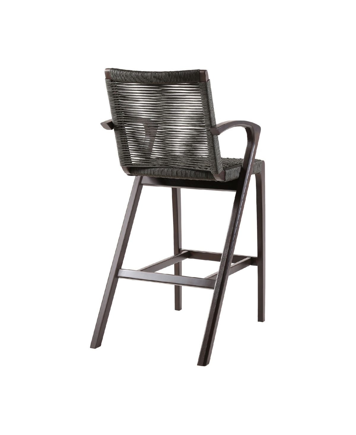 Brielle Outdoor Eucalyptus Wood and Rope Counter and Bar Height Stool