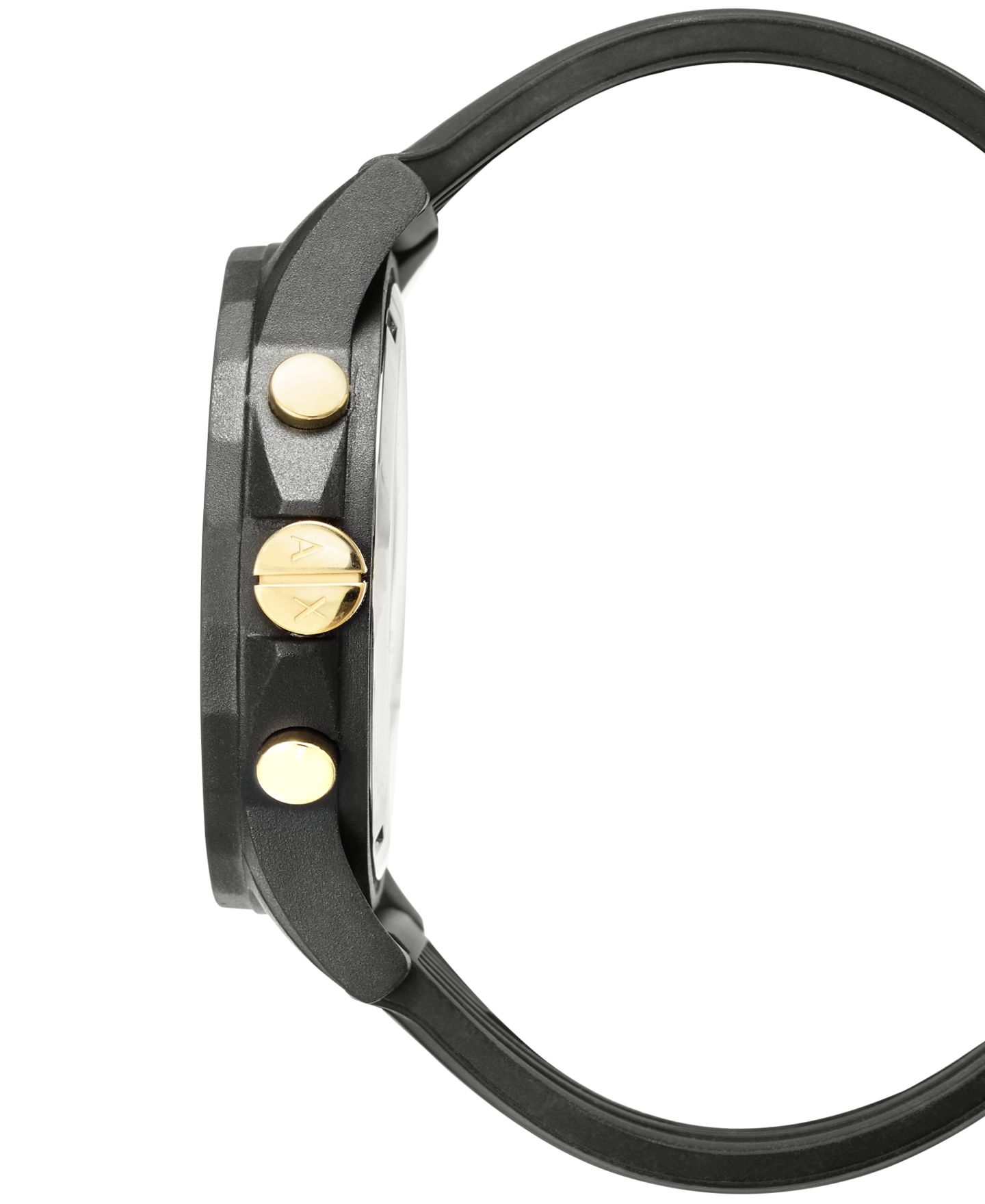 Мужские часы A|X Armani Exchange Chronograph Black Silicone Strap Watch 45mm Gift Set — фото 5