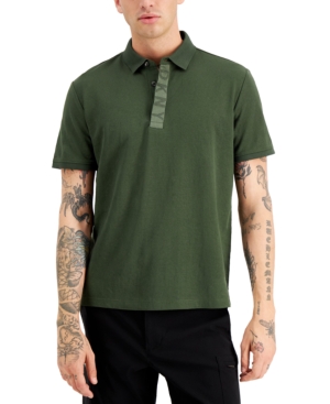 Dkny Men's Classic-Fit Logo Placket Pique Polo Shirt Created for Macy's