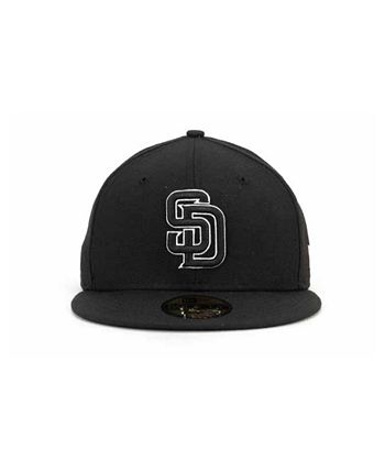 New Era San Diego Padres Black and White Fashion 59FIFTY Cap - Macy's