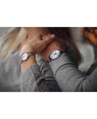 Women's Swiss Toccata Diamond-Accent Stainless Steel Bracelet Watch 29mm