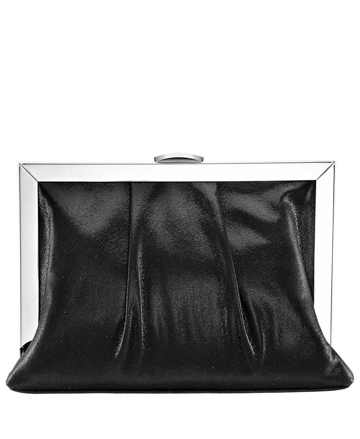 Macy's black clutch purse discount