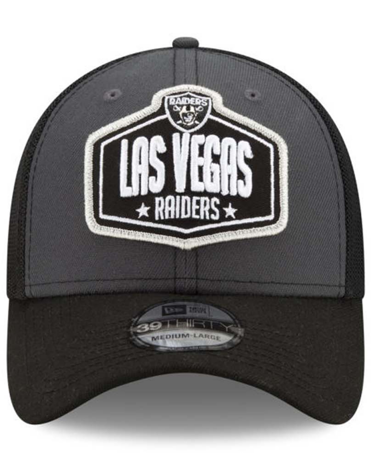 New Era Las Vegas Raiders 2021 Draft 39THIRTY Cap -Black/Black