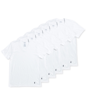 Polo Ralph Lauren Men's 6-Pk Solid V-Neck Undershirts