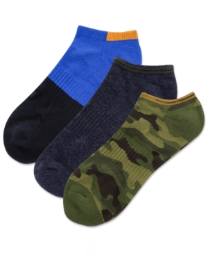Hot Sox Men's 3-Pk Camo Half Cushion Low Cut Socks
