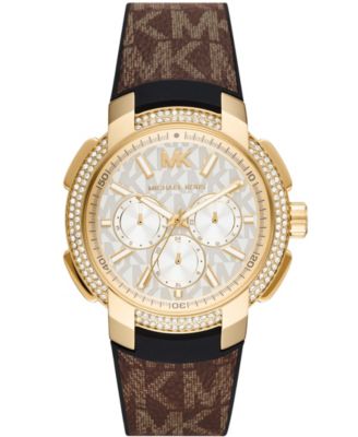 macy's black michael kors women's watch