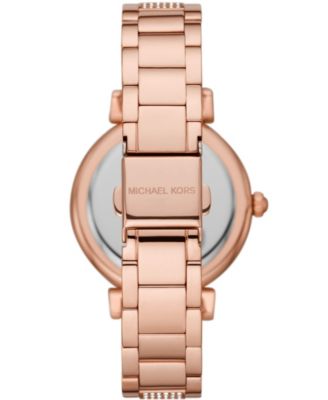 Michael Kors Women's Abbey Rose Gold-Tone Stainless Steel Bracelet ...