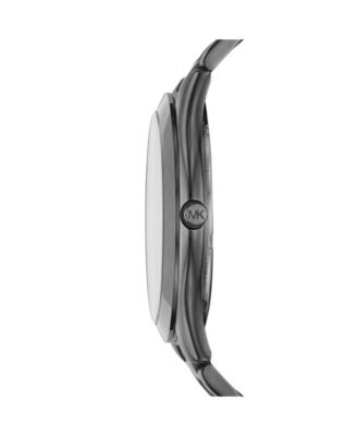 Men's Gunmetal Stainless Bracelet Watch 44mm Gift Set