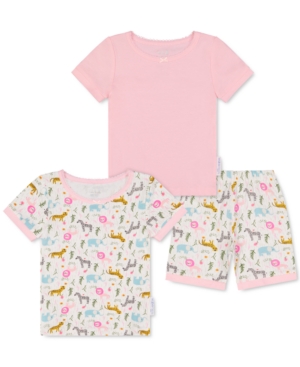 Max & Olivia Baby Girls 3-Pc Animal Pajamas Set