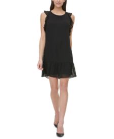 Ruffled Clip-Dot Dress