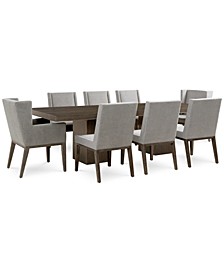 Lille 9pc Dining Set (Table, 6 Side Chairs & 2 Arm Chairs)