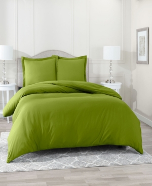 Nestl Bedding Neslt Super Soft Double Brushed Microfiber 3 Pc. Duvet Cover Set, Queen In Calla Green