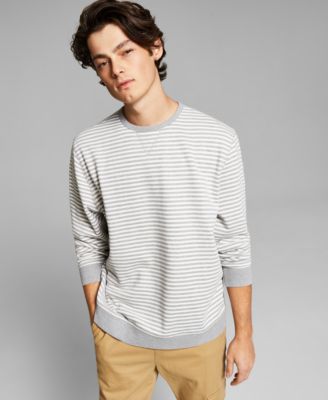 And Now This - Men's Regular-Fit Stripe French Terry Sweatshirt
