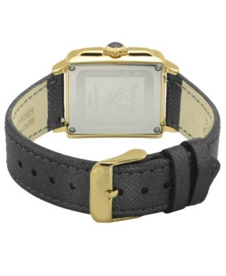 Women's Padova Swiss Quartz Black Italian Leather Strap Watch 30mm