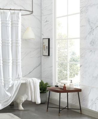 Chenille Stripe Shower Curtain, 72" x 72"