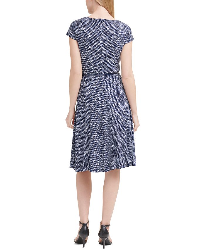 Jessica Howard Petite Belted Plaid Dress - Macy's