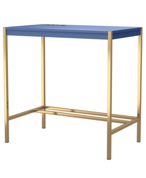 Shop Furniture Of America Eldry Rectangle Writing Desk In Dark Blue