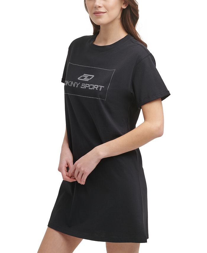 DKNY Sport Women's Cotton Rhinestone Logo TShirt Dress & Reviews